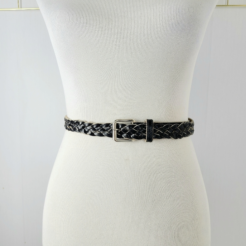 Sandy Duftler Braided Woven Genuine Leather Vintage Belt